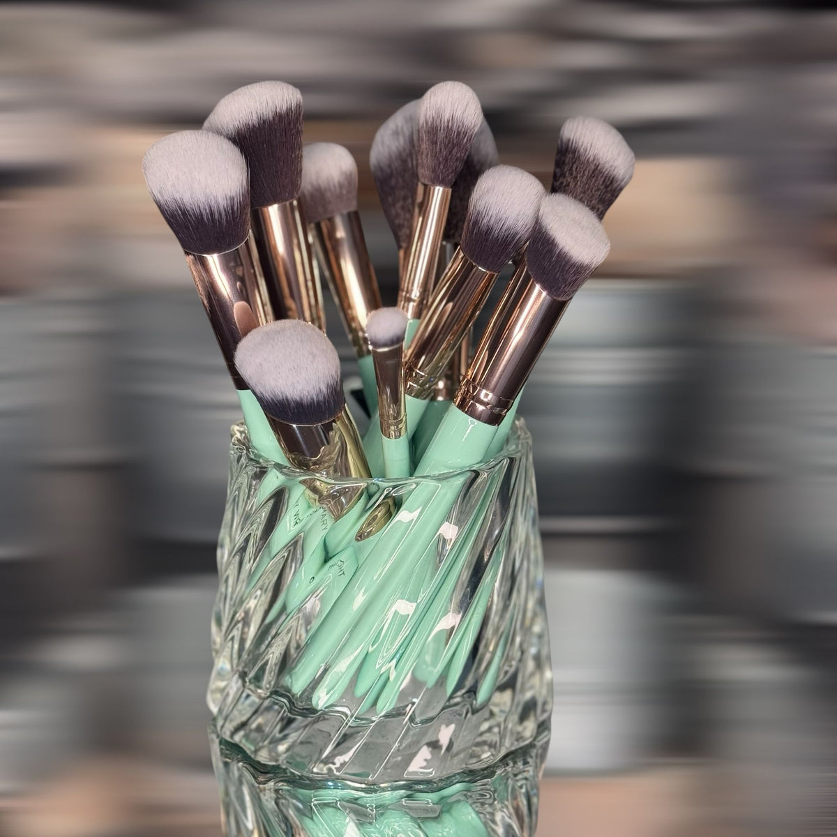 Green Makeup Brush Bundle