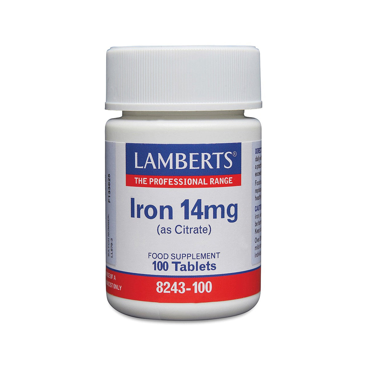 Lamberts Iron 14mg 100 Tablets